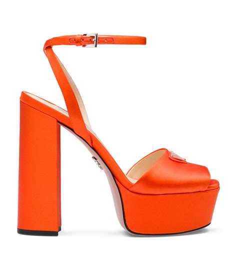 orange prada heels|prada shoes orange and black.